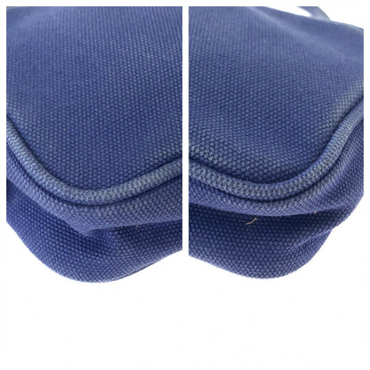 Prada Handbag Canvas Blue Silver Metal Mini Handbag Accessory Pouch Women Rovelle Bags