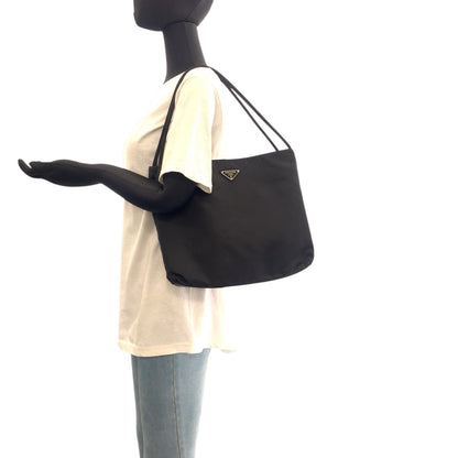 Prada Tote Bag Nylon Black Tote Bag Shoulder Bag Test Triangle With Logo Women - Style 2 Rovelle Bags
