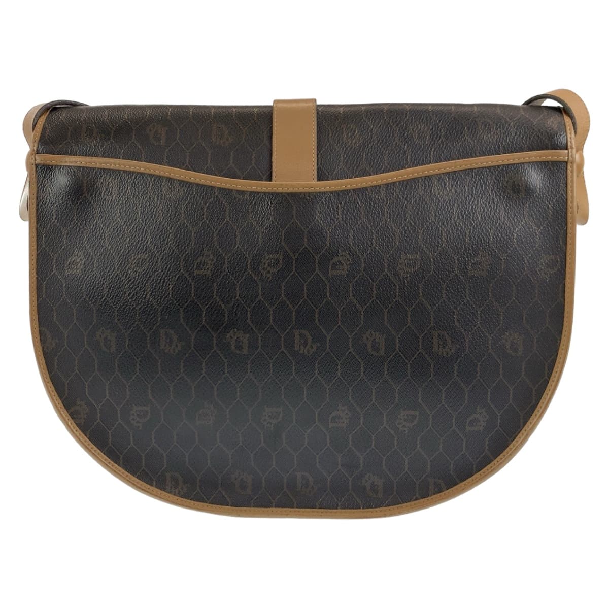 Christian Dior Shoulder Bag leather Brown Shoulder back pochette Honeycomb Pattern Women Rovelle Bags