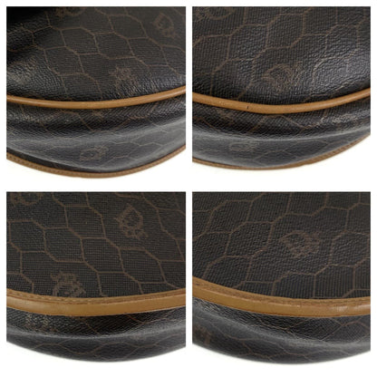 Christian Dior Shoulder Bag leather Brown Shoulder back pochette Honeycomb Pattern Women Rovelle Bags