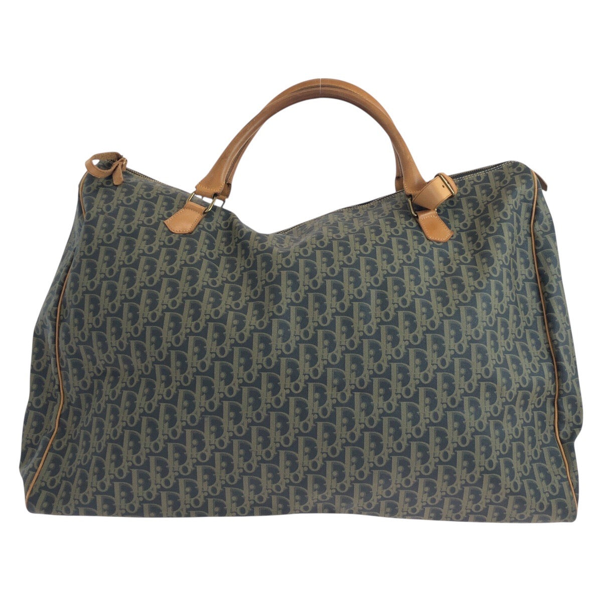 Dior Boston Duffel bag leather Navy Brown Gold Metal Trotter Rovelle Bags
