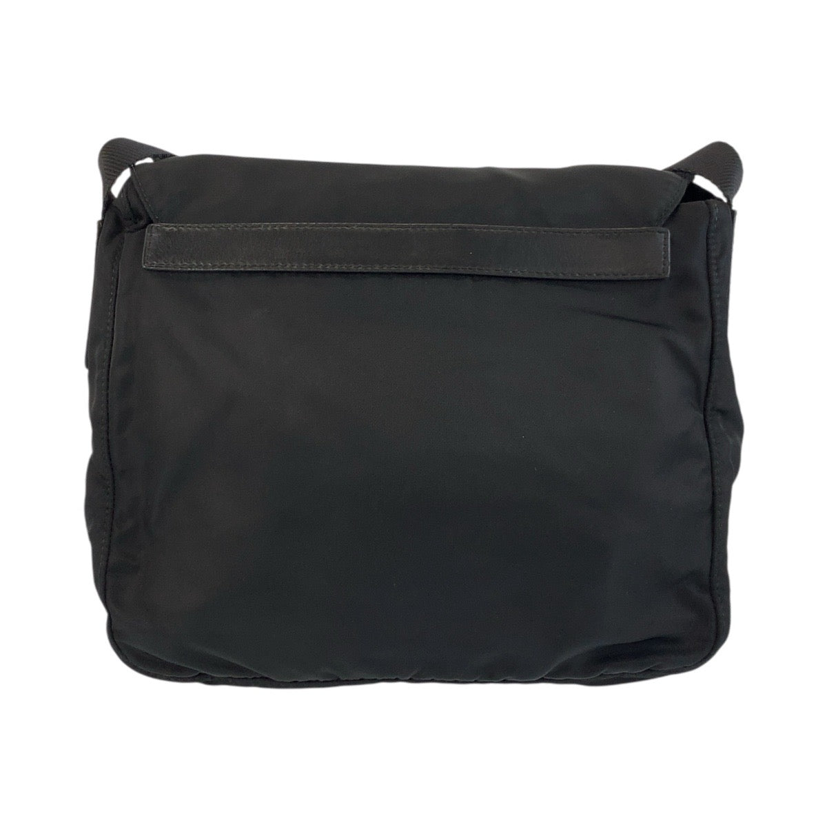Prada Shoulder Bag Nylon Black Silvermetal Test Triangle With Logo - Style 14 Rovelle Bags