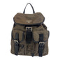Prada Backpack Bz0001 Nylon Khaki Gray Black Silver Metal Test Triangle With Logo Rovelle Bags