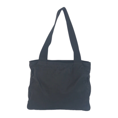 Prada Tote Bag Nylon Black Silvermetal Test Triangle With Logo - Style 6 Rovelle Bags