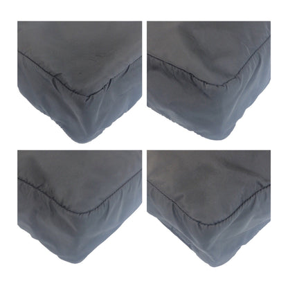 Prada Tote Bag Nylon Black Silvermetal Test Triangle With Logo - Style 6 Rovelle Bags