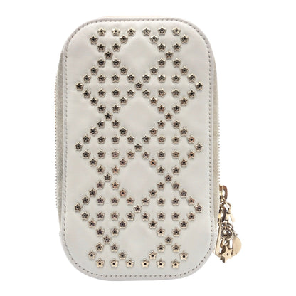 Dior Shoulder Bag S0872BNHB leather White GoldMetal Lady Dior Rovelle Bags