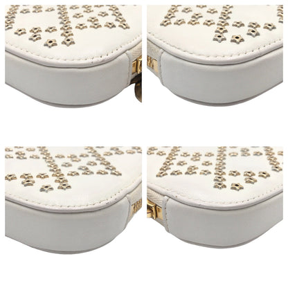 Dior Shoulder Bag S0872BNHB leather White GoldMetal Lady Dior Rovelle Bags