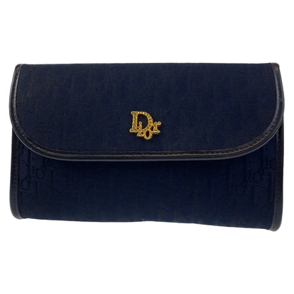 Dior Shoulder Bag canvas Navy Gold Metal Trotter Rovelle Bags