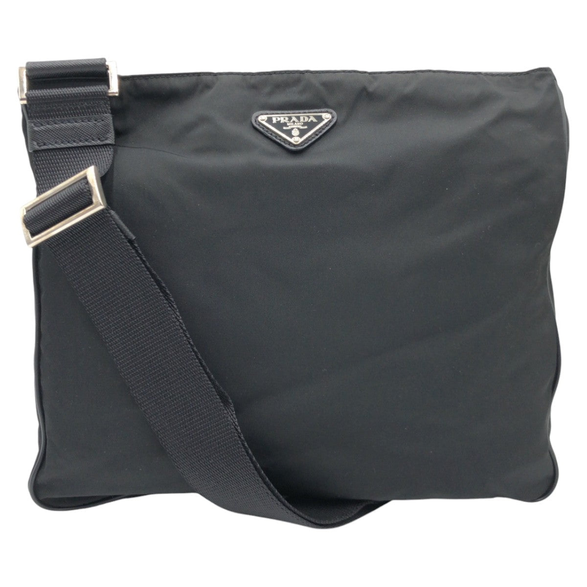 Prada Shoulder Bag Nylon Black Test Triangular Logo Rovelle Bags