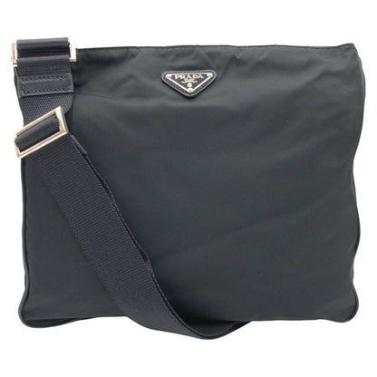 Prada Shoulder Bag Nylon Black Test Triangular Logo Rovelle Bags