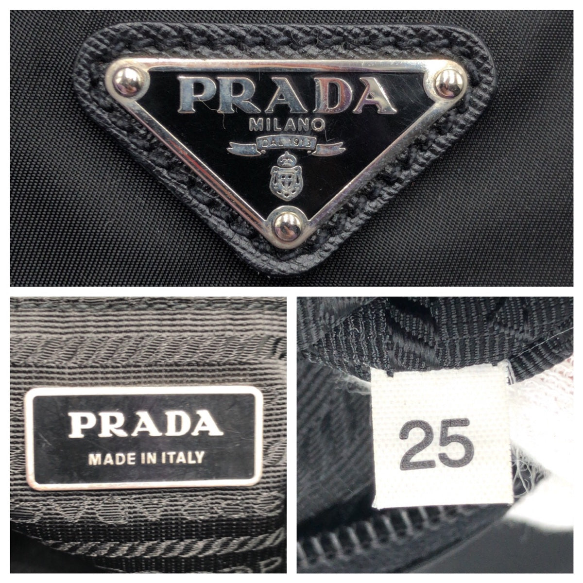 Prada Shoulder Bag Nylon Black Test Triangular Logo Rovelle Bags