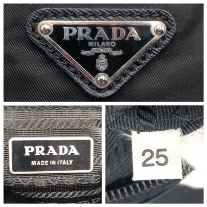 Prada Shoulder Bag Nylon Black Test Triangular Logo Rovelle Bags