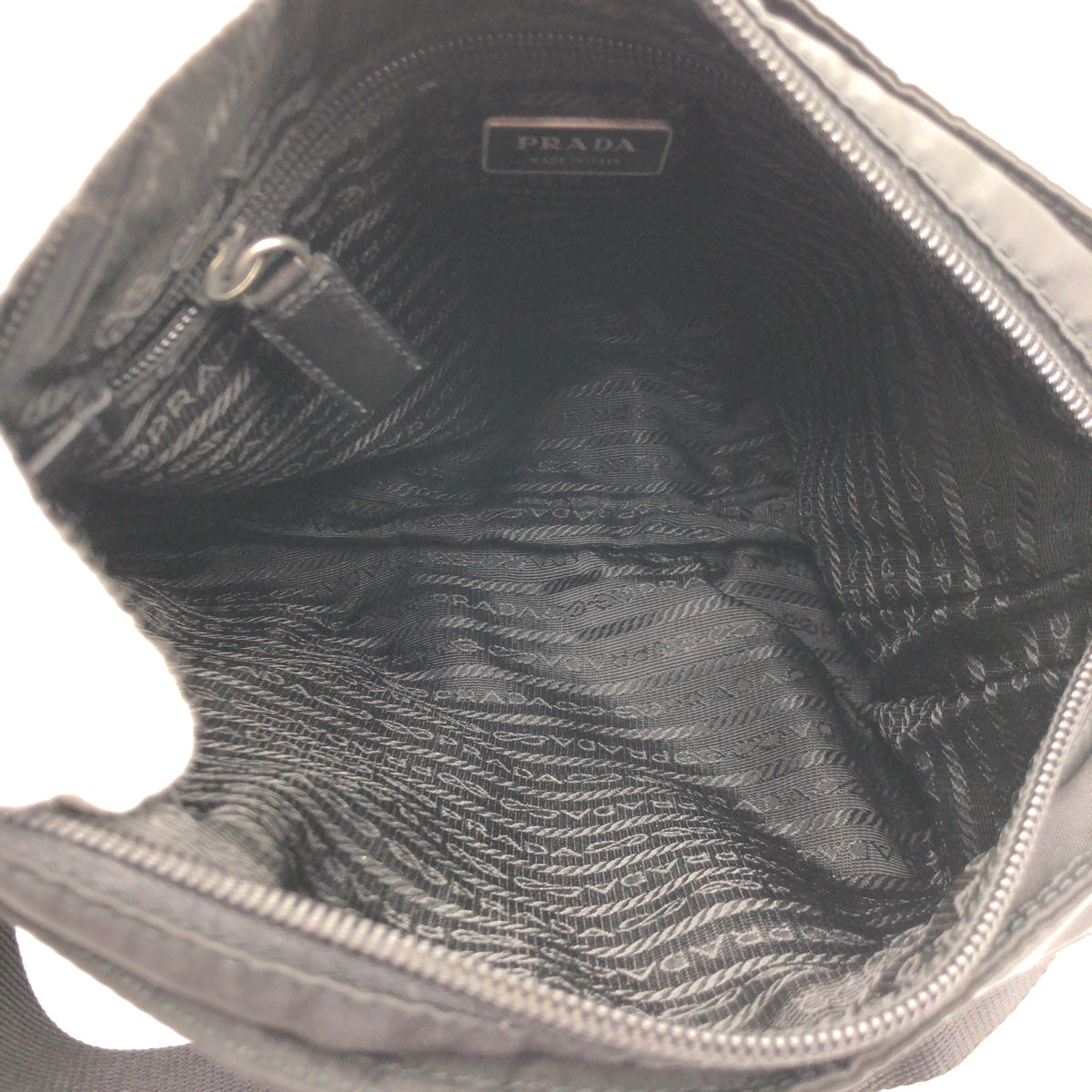 Prada Shoulder Bag Nylon Black Test Triangular Logo Rovelle Bags