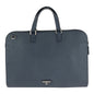 Prada Business Bag Leather Navy Silvermetal Safiano Triangle With Logo Rovelle Bags