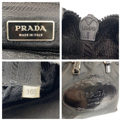 Prada Tote Bag Nylon Black Silvermetal Test Logo Rovelle Bags