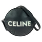 CELINE Shoulder Bag 195883DDJ.38SI leather Black White SilverMetal Dancing Kid Logo studs