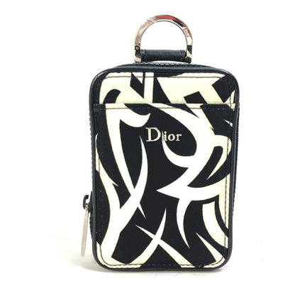 DIOR HOMME Pouch Nylon white Cigarette case with key ring Tribal mens Rovelle Bags
