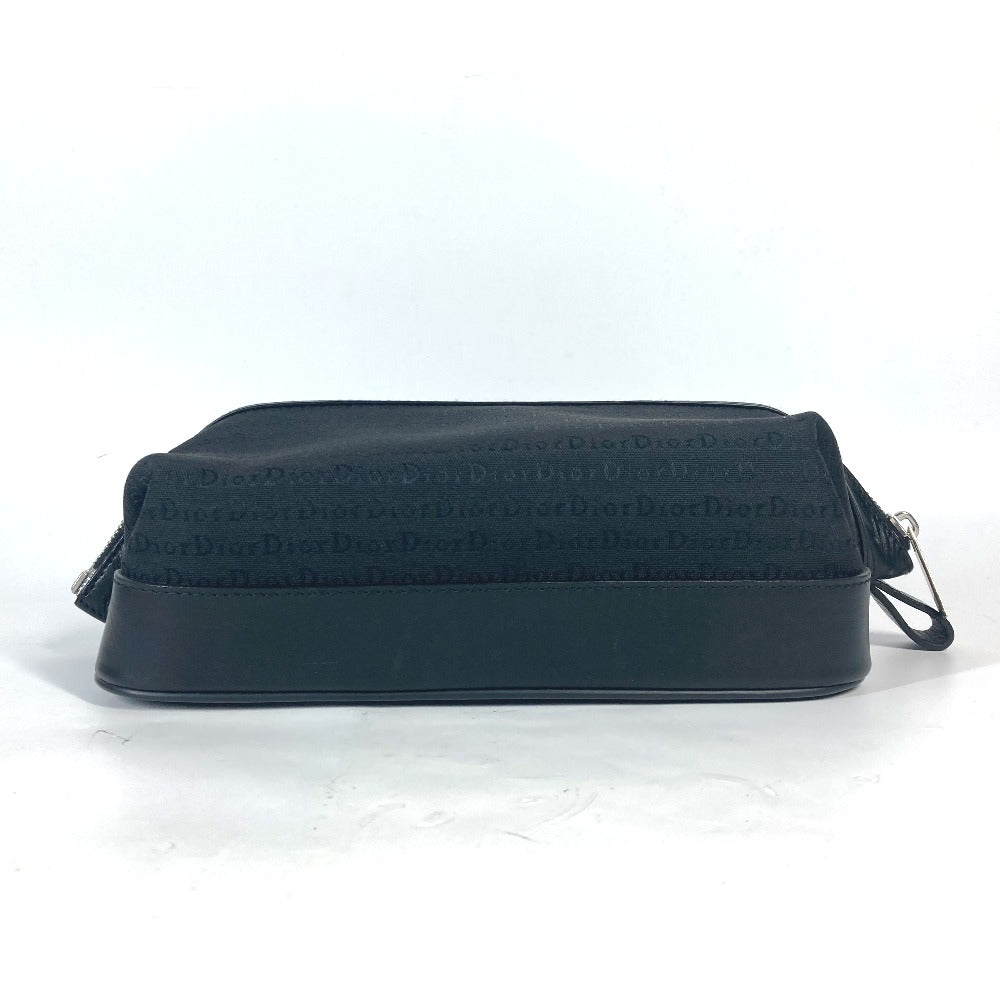 Dior Pouch Canvas / leather black logo unisex(Unisex) Rovelle Bags