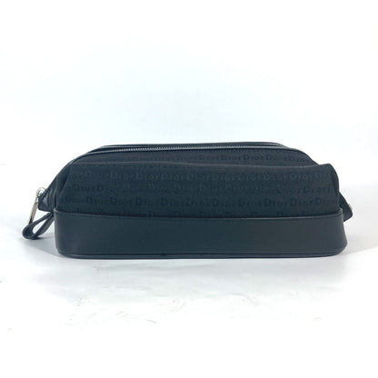 Dior Pouch Canvas / leather black logo unisex(Unisex) Rovelle Bags