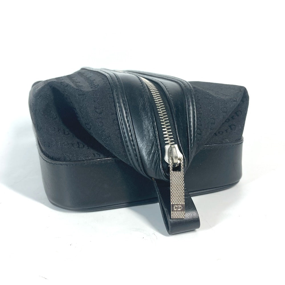Dior Pouch Canvas / leather black logo unisex(Unisex) Rovelle Bags
