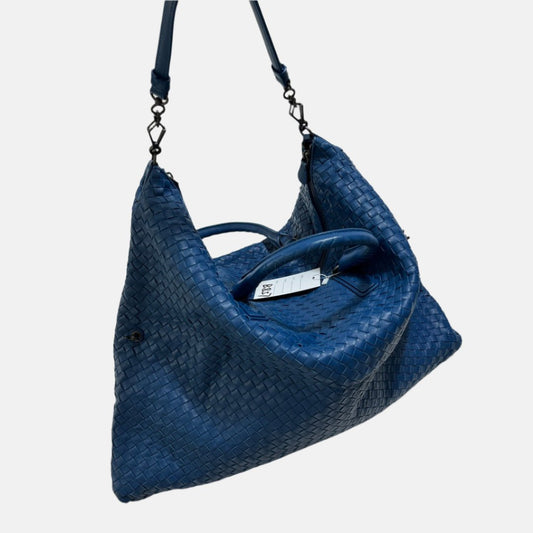 Bottega Veneta Maxi Convertible Tote Bag Hobo Navy Leather Two-way Carry 50cm