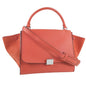 CELINE Handbag 169543 Calfskin, suede Red 2WAY bag Trapeze Women