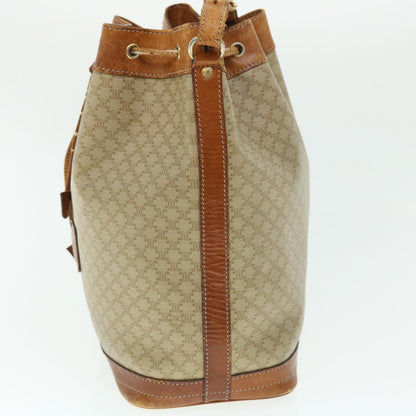 Luxury CELINE Macadam Canvas Shoulder Bag Beige 51313
