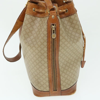 Luxury CELINE Macadam Canvas Shoulder Bag Beige 51313