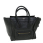 Luxury CELINE Luggage Mini Hand Bag Leather Black 51427