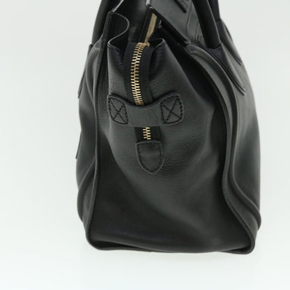 Luxury CELINE Luggage Mini Hand Bag Leather Black 51427