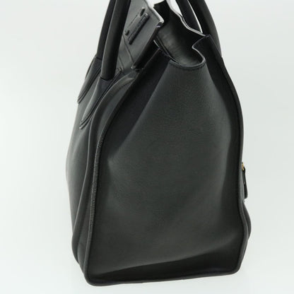 Luxury CELINE Luggage Mini Hand Bag Leather Black 51427