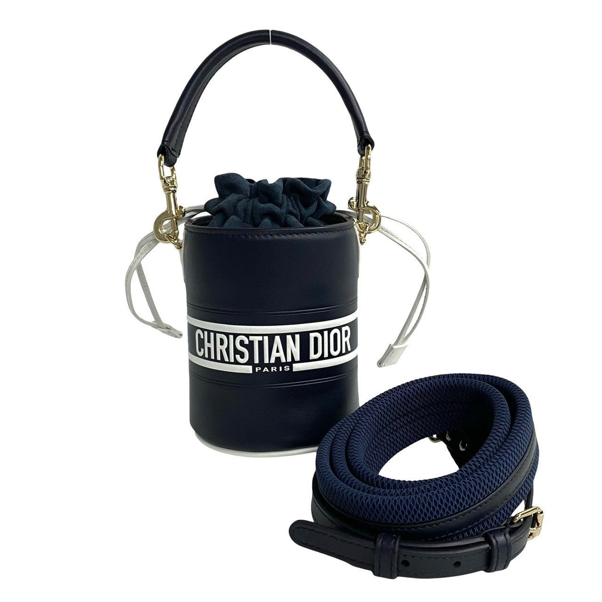 Dior Shoulder Bag Suede, Leather Navy Vibe Bucket Women Rovelle Bags