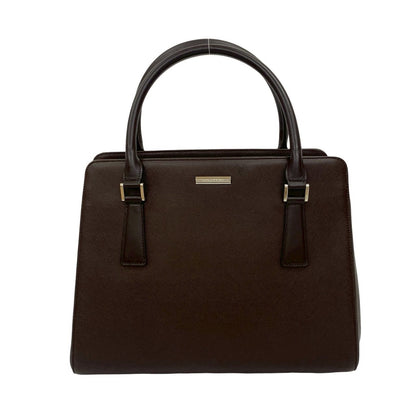 Burberry Logo Plate Leather Handbag