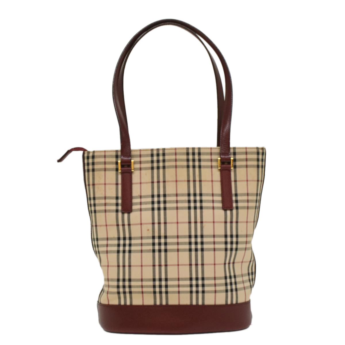 Burberry Nova Wine Leather Black Shoulder Bag