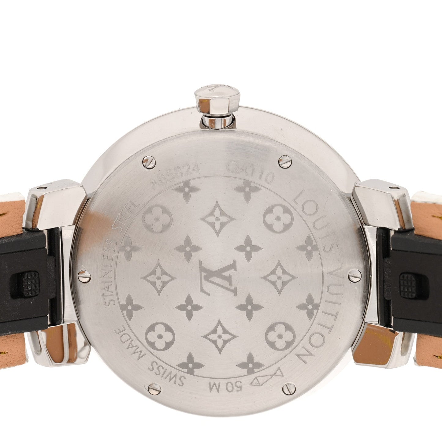 Stainless Steel Alligator Diamond Bezel Mother of Pearl 33mm Tambour Slim Quartz Watch
