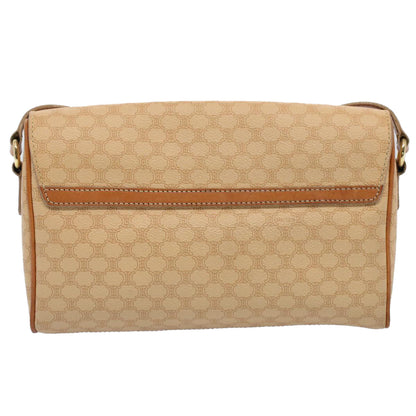 Luxury CELINE Macadam Canvas Shoulder Bag PVC Leather Beige 52441