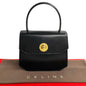 CELINE Handbag leather black Star Ball Circle Metal Women