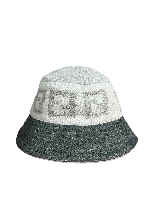 Fendi Grey FF Woven Bucket Hat Rovelle Bags