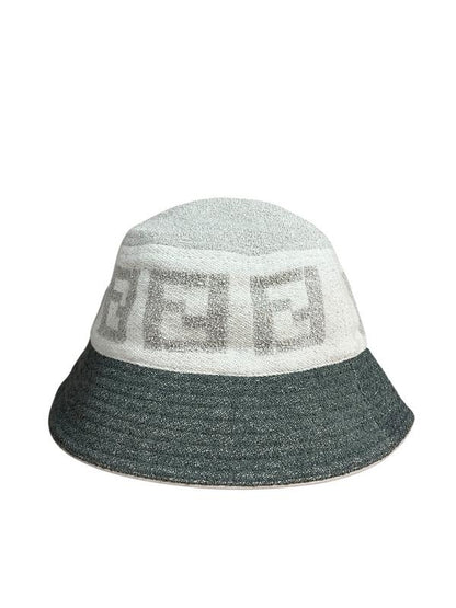 Fendi Grey FF Woven Bucket Hat Rovelle Bags