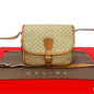 CELINE Shoulder Bag Leather, PVC Brown Macadam Blason Triomphe Pattern Women
