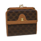 Luxury CELINE Macadam Canvas Gamaguchi Wallet PVC Leather Brown  53477