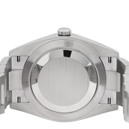 Stainless Steel 18K White Gold Diamond 41mm Oyster Perpetual Datejust Watch Black 126334