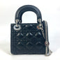 Dior Shoulder Bag leather black Lady Dior Cannage Mini Rovelle Bags