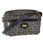 Luxury CELINE C Macadam Canvas Shoulder Bag Navy 53733