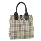 Burberry Nova Label Leather Beige Handbag