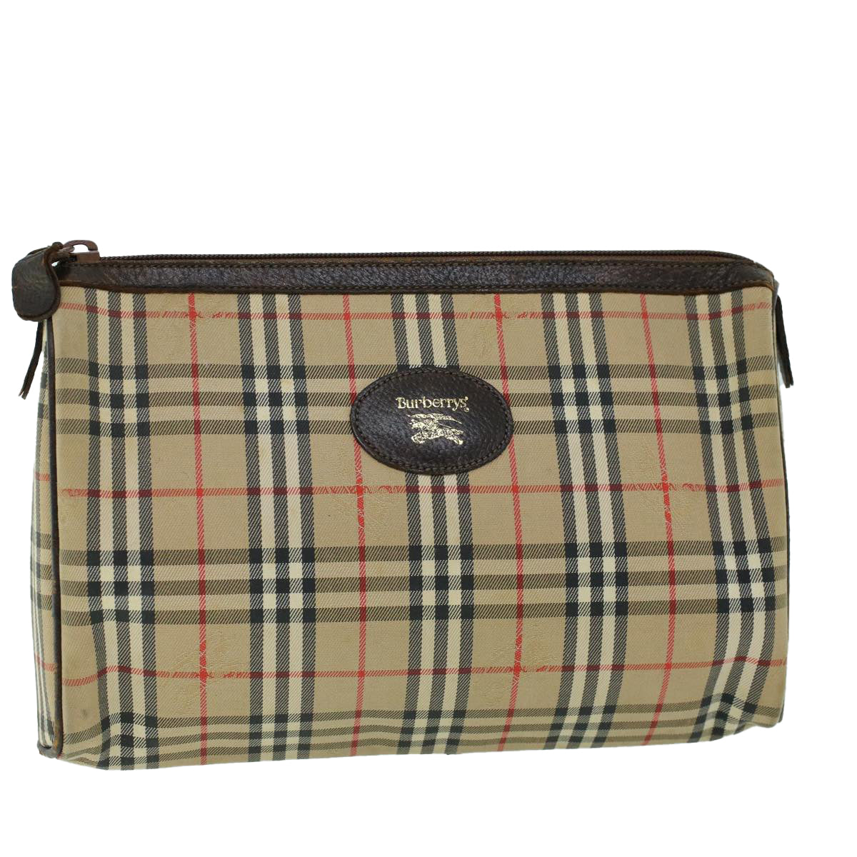Burberry BURBERRYSs Nova Leather Beige Clutch Bag