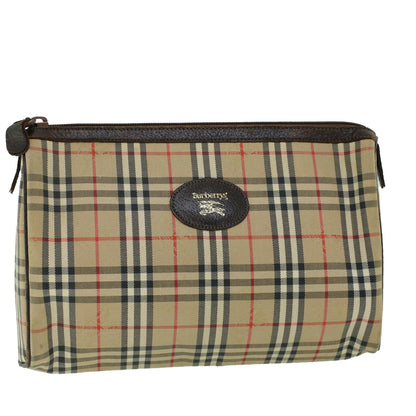 Burberry BURBERRYSs Nova Leather Beige Clutch Bag