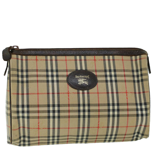 Burberry BURBERRYSs Nova Leather Beige Clutch Bag