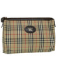 Burberry BURBERRYSs Nova Leather Beige Clutch Bag