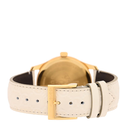 Stainless Steel Calfskin 38mm G-Timeless Quartz Watch White
